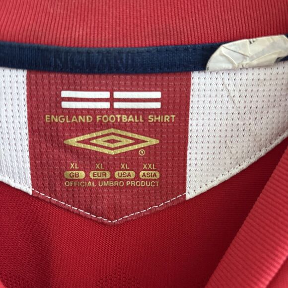 GUC England 2006 2008 Away Shirt Football Soccer Red Jersey Umbro Men’s SIZE XL - Picture 4 of 9